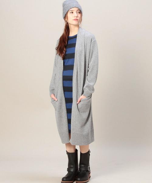 BEAUTY&YOUTH UNITED ARROWS（ビューティーアンドユースユナイテッドアローズ）の「BY ソフトウールマキシニットガウン/コーディガン◆（カーディガン/ボレロ・レディース・グレー/ベージュ/ネイビー・フリー）」の2枚目の写真