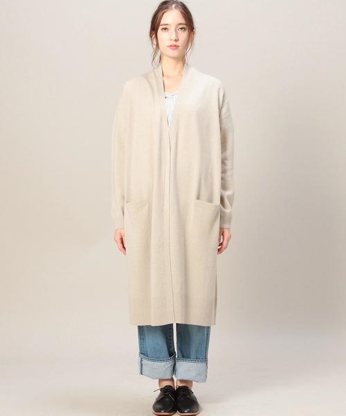 BEAUTY&YOUTH UNITED ARROWS（ビューティーアンドユースユナイテッドアローズ）の「BY ソフトウールマキシニットガウン/コーディガン◆（カーディガン/ボレロ・レディース・グレー/ベージュ/ネイビー・フリー）」の13枚目の写真
