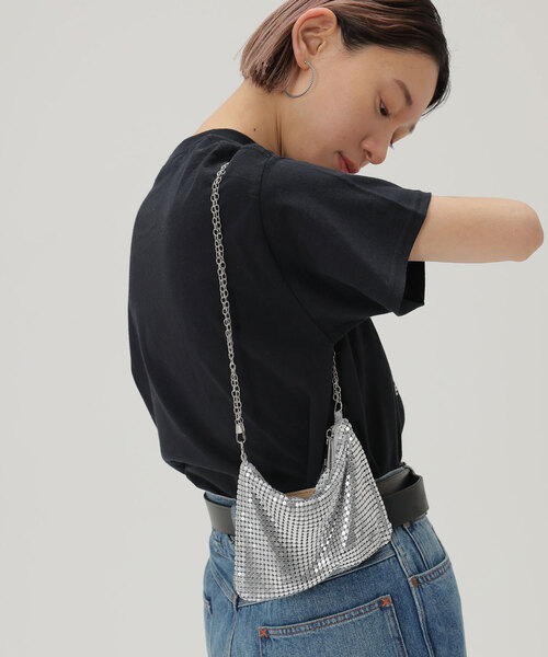 SLOBE citron.(スローブシトロン)の「《追加3》SLOBE citron. kira kira BAG(ショルダーバッグ・レディース・ブラック/シルバー・FREE)」の1枚目の写真