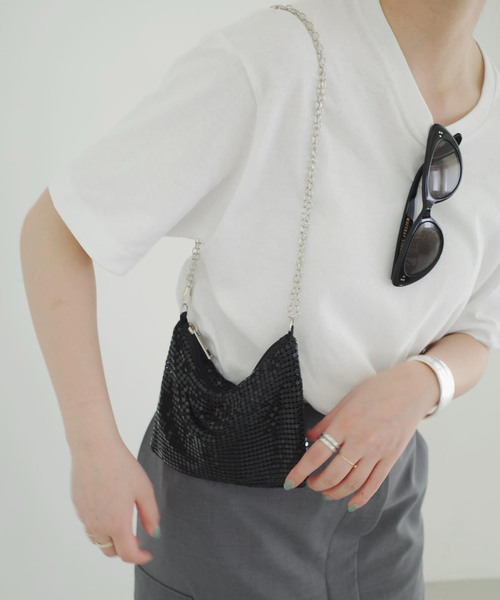 SLOBE citron.(スローブシトロン)の「《追加3》SLOBE citron. kira kira BAG(ショルダーバッグ・レディース・ブラック/シルバー・FREE)」の2枚目の写真