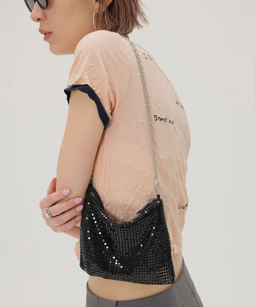 SLOBE citron.(スローブシトロン)の「《追加3》SLOBE citron. kira kira BAG(ショルダーバッグ・レディース・ブラック/シルバー・FREE)」の8枚目の写真