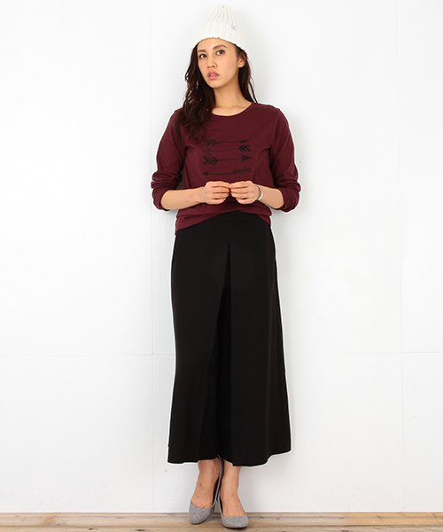 B:MING by BEAMS（ビーミングバイビームス）の「ビーミング by ビームス / フロッキープリントロングTシャツ（Tシャツ/カットソー・レディース・オフホワイト/ライトグレー/レッド系その他/ネイビー・ONE SIZE）」の13枚目の写真