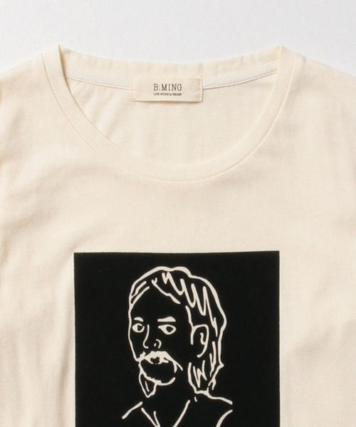 B:MING by BEAMS（ビーミングバイビームス）の「ビーミング by ビームス / フロッキープリントロングTシャツ（Tシャツ/カットソー・レディース・オフホワイト/ライトグレー/レッド系その他/ネイビー・ONE SIZE）」の17枚目の写真