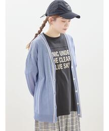 Samansa Mos2 | 配色ラインVネックカーディガン(カーディガン/ボレロ)