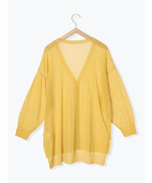 Samansa Mos2（サマンサ モスモス）の「配色ラインVネックカーディガン（カーディガン/ボレロ・レディース・イエロー/ブルー/キナリ/ブラック・F）」の21枚目の写真