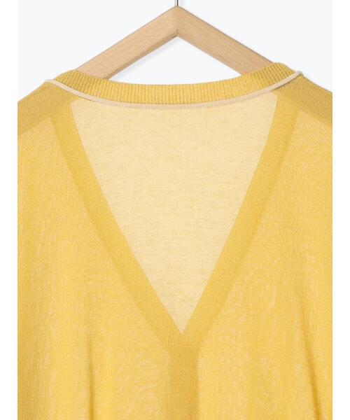 Samansa Mos2（サマンサ モスモス）の「配色ラインVネックカーディガン（カーディガン/ボレロ・レディース・イエロー/ブルー/キナリ/ブラック・F）」の17枚目の写真