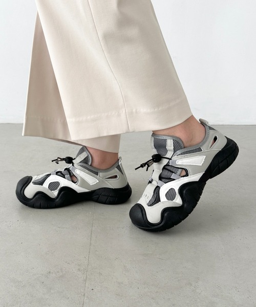 セール】ドロストボリュームソール厚底スニーカーサンダル/スポーツ