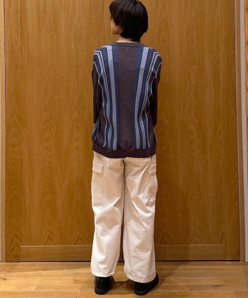 BAYFLOW（ベイフロー）の「ストレッチワイドカーゴパンツ（カーゴパンツ・メンズ・チャコール/ブルー/ホワイト・LARGE/MEDIUM）」の21枚目の写真