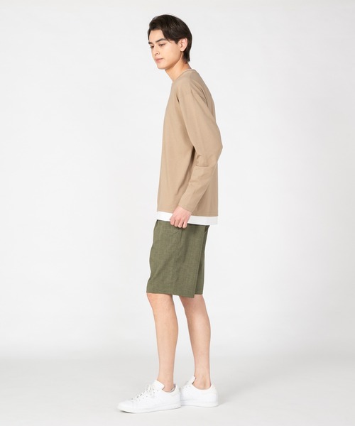 JEANS MATE(ジーンズメイト)の「【NATURAL STORY/ナチュラルストーリー】快適リネンタッチショートパンツ(その他パンツ・メンズ・チャコールグレー/ネイビー/オフホワイト/カーキ・MEDIUM/LARGE/X-LARGE)」の16枚目の写真