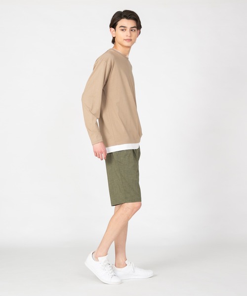 JEANS MATE(ジーンズメイト)の「【NATURAL STORY/ナチュラルストーリー】快適リネンタッチショートパンツ(その他パンツ・メンズ・チャコールグレー/ネイビー/オフホワイト/カーキ・MEDIUM/LARGE/X-LARGE)」の14枚目の写真