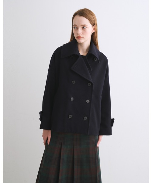 Traditional Weatherwear(トラディショナルウェザーウェア)の「MALTON PEA COAT(ピーコート・レディース・ネイビー・32)」の1枚目の写真