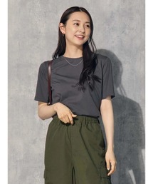 Perfect Suit FActory | シルクタッチ　コットン　ベーシックTシャツ　ホワイト/ブラック/グレー/ベージュ/ピンク/イエロー(Tシャツ/カットソー)