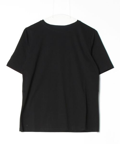 Perfect Suit FActory（パーフェクトスーツファクトリー）の「シルクタッチ　コットン　ベーシックTシャツ　ホワイト/ブラック/グレー/ベージュ/ピンク/イエロー（Tシャツ/カットソー・レディース・ベージュ/オフホワイト/ピンク/イエロー/ブラック/チャコールグレー・M/L）」の18枚目の写真
