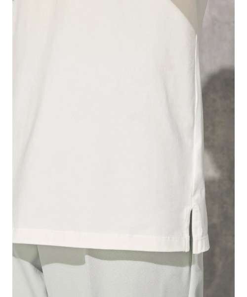Perfect Suit FActory（パーフェクトスーツファクトリー）の「シルクタッチ　コットン　ベーシックTシャツ　ホワイト/ブラック/グレー/ベージュ/ピンク/イエロー（Tシャツ/カットソー・レディース・ベージュ/オフホワイト/ピンク/イエロー/ブラック/チャコールグレー・M/L）」の12枚目の写真