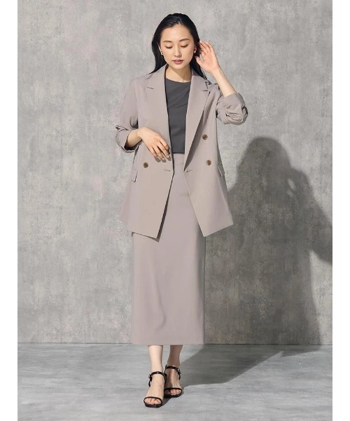 Perfect Suit FActory（パーフェクトスーツファクトリー）の「シルクタッチ　コットン　ベーシックTシャツ　ホワイト/ブラック/グレー/ベージュ/ピンク/イエロー（Tシャツ/カットソー・レディース・ベージュ/オフホワイト/ピンク/イエロー/ブラック/チャコールグレー・M/L）」の21枚目の写真