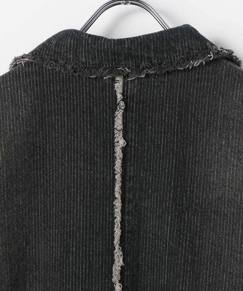 セール】ストライプデニムジャケット（テーラードジャケット