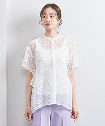 ★ユナイテッドアローズ★新品タグ付き★フレアトップス★ UNITED ARROWS（ユナイテッドアローズ）の「ドットジャカード バック