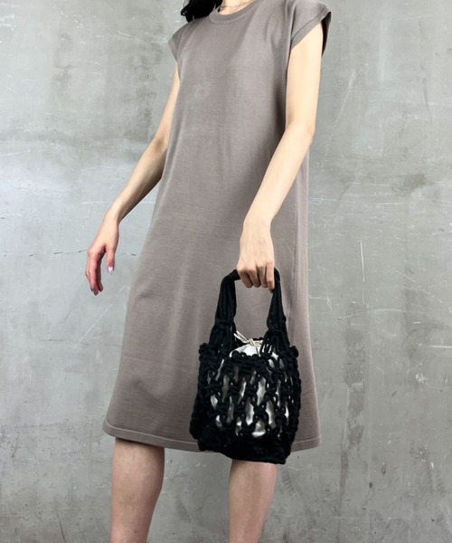 Loco Ocean(ロコオーシャン)の「【マクラメ編み】巾着付き ロープバッグ / ハンドバッグ(トートバッグ・レディース・ベージュ/ホワイト/グリーン/ブラック・ONE SIZE)」の9枚目の写真