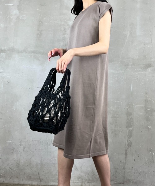 Loco Ocean(ロコオーシャン)の「【マクラメ編み】巾着付き ロープバッグ / ハンドバッグ(トートバッグ・レディース・ベージュ/ホワイト/グリーン/ブラック・ONE SIZE)」の11枚目の写真