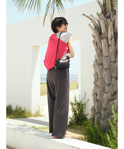 ZAKKA-BOX（ザッカボックス）の「イントレチャートミニポシェット（ショルダーバッグ・レディース・ブラック/シルバー/ベージュ/シルバー系/ブラウン・FREE）」の8枚目の写真