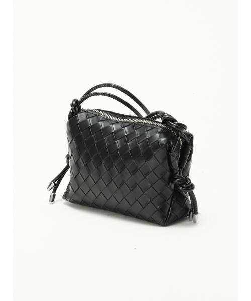 ZAKKA-BOX（ザッカボックス）の「イントレチャートミニポシェット（ショルダーバッグ・レディース・ブラック/シルバー/ベージュ/シルバー系/ブラウン・FREE）」の10枚目の写真