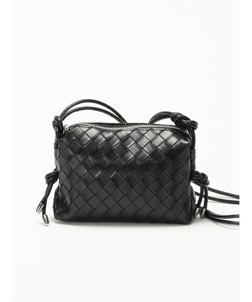 ZAKKA-BOX（ザッカボックス）の「イントレチャートミニポシェット（ショルダーバッグ・レディース・ブラック/シルバー/ベージュ/シルバー系/ブラウン・FREE）」の7枚目の写真