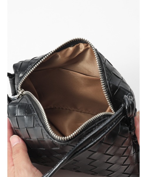 ZAKKA-BOX（ザッカボックス）の「イントレチャートミニポシェット（ショルダーバッグ・レディース・ブラック/シルバー/ベージュ/シルバー系/ブラウン・FREE）」の13枚目の写真