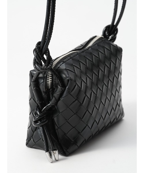 ZAKKA-BOX（ザッカボックス）の「イントレチャートミニポシェット（ショルダーバッグ・レディース・ブラック/シルバー/ベージュ/シルバー系/ブラウン・FREE）」の14枚目の写真