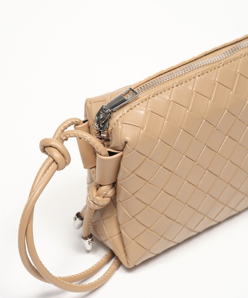 ZAKKA-BOX（ザッカボックス）の「イントレチャートミニポシェット（ショルダーバッグ・レディース・ブラック/シルバー/ベージュ/シルバー系/ブラウン・FREE）」の20枚目の写真