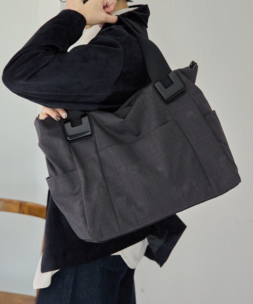 ear papillonner イア パピヨネ トートバッグ L 大容量 WEB限定カラーあり》ショルダー付き/樹脂パーツトートバッグLサイズ