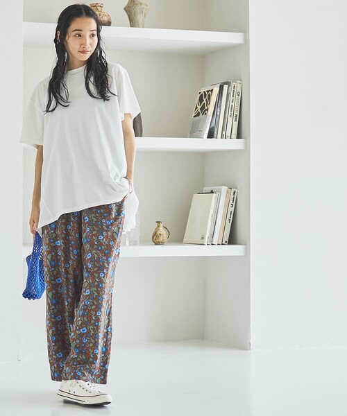 coen（コーエン）の「オータムフラワープリントイージーワイドパンツ（その他パンツ・レディース・ブラウン/ネイビー/ブラック・M/L）」の16枚目の写真
