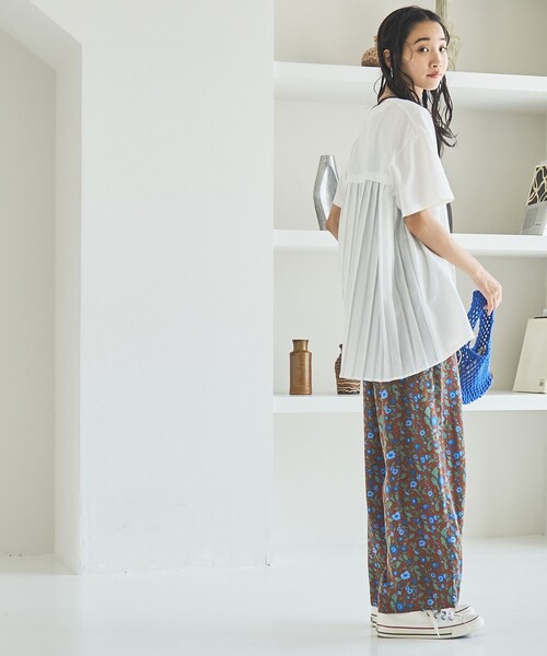 coen（コーエン）の「オータムフラワープリントイージーワイドパンツ（その他パンツ・レディース・ブラウン/ネイビー/ブラック・M/L）」の17枚目の写真