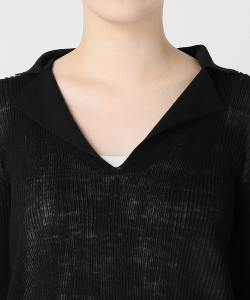 plage（プラージュ）の「TAILOR COLLAR RIB プルオーバー（ニット
