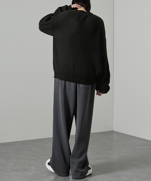 Alfred Alex（アルフレッドアレックス）の「【Alfred Alex】リブプレーティングニット（ニット/セーター・メンズ・ブラック系/グレー系/アイボリー系・M/L）」の8枚目の写真