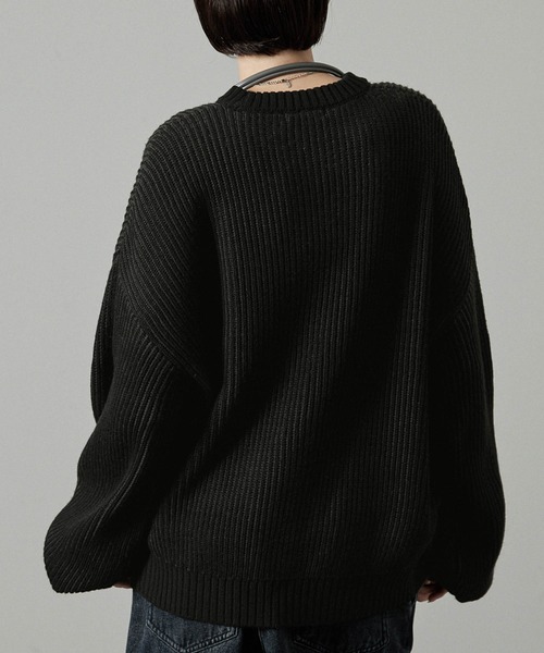 Alfred Alex（アルフレッドアレックス）の「【Alfred Alex】リブプレーティングニット（ニット/セーター・メンズ・ブラック系/グレー系/アイボリー系・M/L）」の14枚目の写真