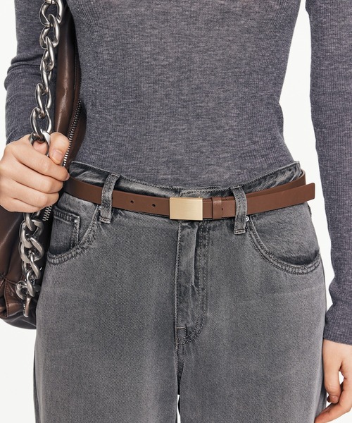 JNBY（ジェーエヌビーワイ）の「Timeless Versatility Belt（ベルト・レディース・ブラック/ブラウン・ONE SIZE）」の2枚目の写真