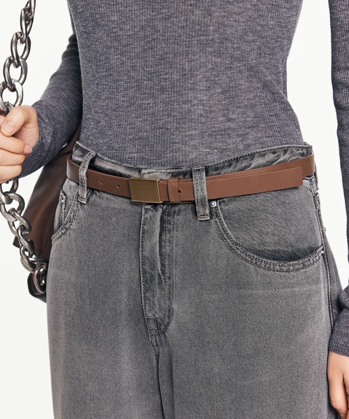 JNBY（ジェーエヌビーワイ）の「Timeless Versatility Belt（ベルト・レディース・ブラック/ブラウン・ONE SIZE）」の14枚目の写真