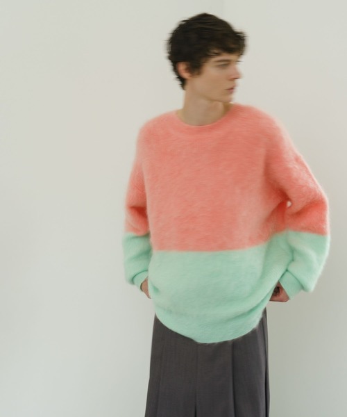 STERNBERG（スタンバーグ）の「キッドモヘアクルーネックニット（ニット/セーター・メンズ・ブラック/ピンク系その他・LARGE/MEDIUM）」の20枚目の写真