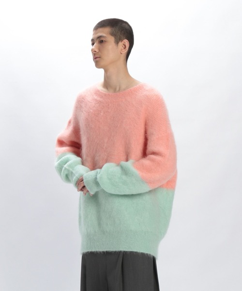 STERNBERG（スタンバーグ）の「キッドモヘアクルーネックニット（ニット/セーター・メンズ・ブラック/ピンク系その他・LARGE/MEDIUM）」の11枚目の写真