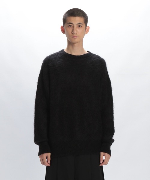 STERNBERG（スタンバーグ）の「キッドモヘアクルーネックニット（ニット/セーター・メンズ・ブラック/ピンク系その他・LARGE/MEDIUM）」の5枚目の写真