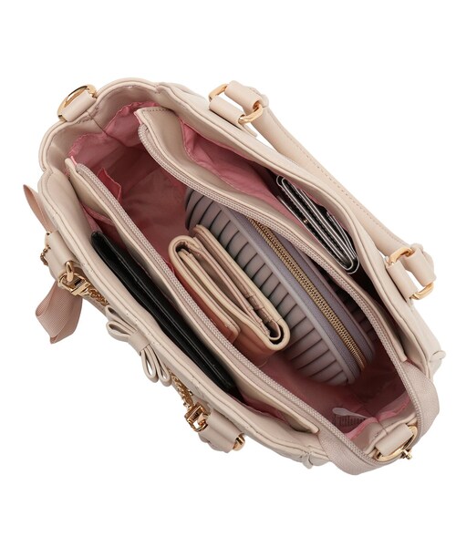 Wキルトチャーム付2WAYボストン（ボストンバッグ）｜Ober Tashe