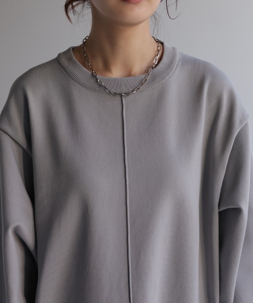 HUG.U（ハグユー）の「スポンジニットワンピース（ワンピース・レディース・ダークブルー/ライトグレー/ブラック/ライトピンク・FREE）」の22枚目の写真