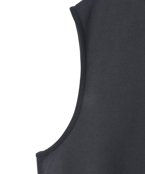 STYLE DELI(スタイルデリ)の「【BLK001】リラックスノースリカットソー(ベスト・レディース・杢グレー/スミクロ・FREE)」の4枚目の写真