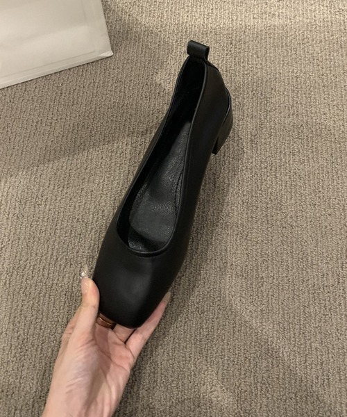 MILAE（ミレ）の「スクエアネックトゥパンプス（パンプス・レディース・ベージュ/ブラック/オフホワイト・23cm/23.5cm/24cm/24.5cm）」の5枚目の写真
