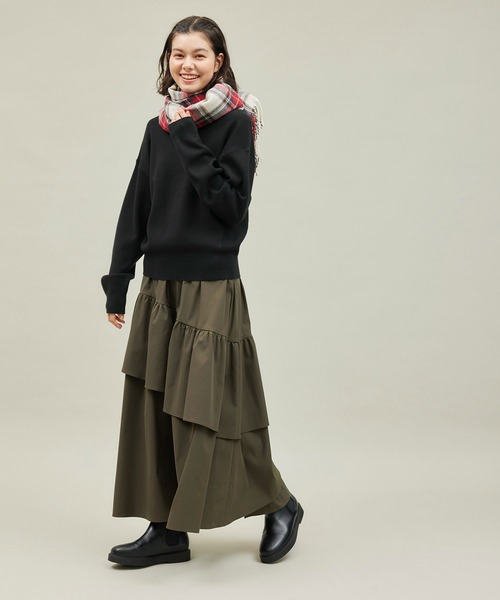 ROPE' PICNIC（ロペピクニック）の「スウェットライクニット（ニット/セーター・レディース・オフホワイト/ブラック/グレー・38）」の16枚目の写真