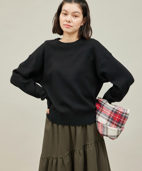 ROPE' PICNIC（ロペピクニック）の「スウェットライクニット（ニット/セーター・レディース・オフホワイト/ブラック/グレー・38）」の20枚目の写真