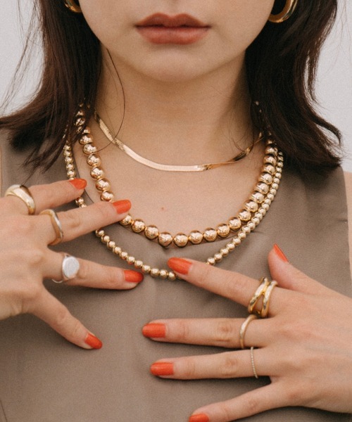 HANNE（アン）の「ボールチェーン3Pネックレス（ネックレス・レディース・シルバー/ゴールド・FREE）」の2枚目の写真