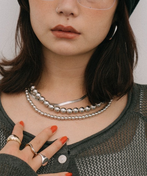 HANNE（アン）の「ボールチェーン3Pネックレス（ネックレス・レディース・シルバー/ゴールド・FREE）」の4枚目の写真