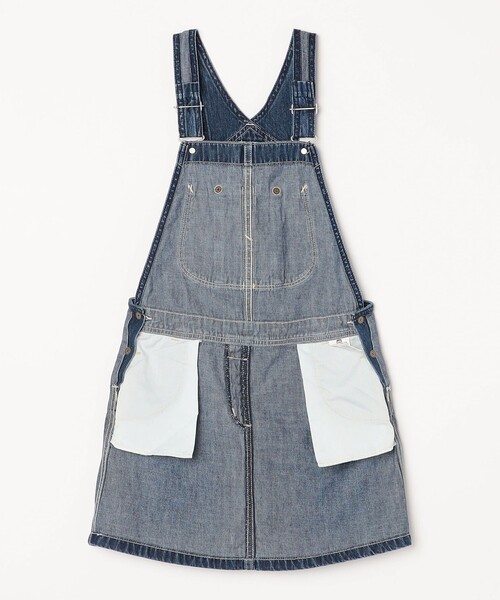 Lee（リー）の「LEE: デニム オーバーオール スカート（スカート・キッズ・ネイビー・130）」の9枚目の写真