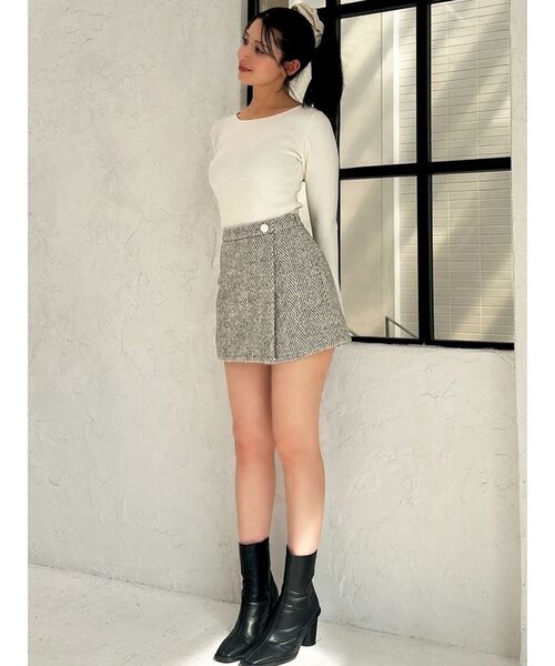 RESEXXY（リゼクシー）の「ヘリンボーンラップスカパン【セットアップ着用可能】（その他パンツ・レディース・グレー/ブラック/ピンク・FREE）」の17枚目の写真